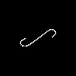 OPEN S-HOOK NICKEL-PLATED STEEL STANDERS D4MM 100X25MM
