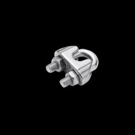 RAW STAINLESS STEEL CABLE CLAMP STANDERS FOR CABLE D 6 MM, 2 PIECES