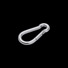 RAW STAINLESS STEEL STANDERS CARABINER D 10 X 100 MM 280 KG