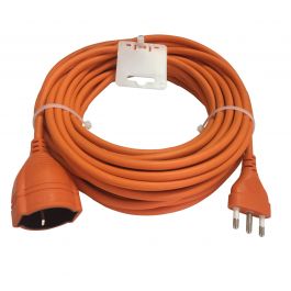 GARDEN EXTENSION CABLE 15 M SOCKET 10/16A PLUG 16A ORANGE