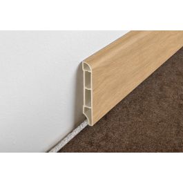 EXPANDED PVC SKIRTING BOARD OAK FOREST 2.5 M