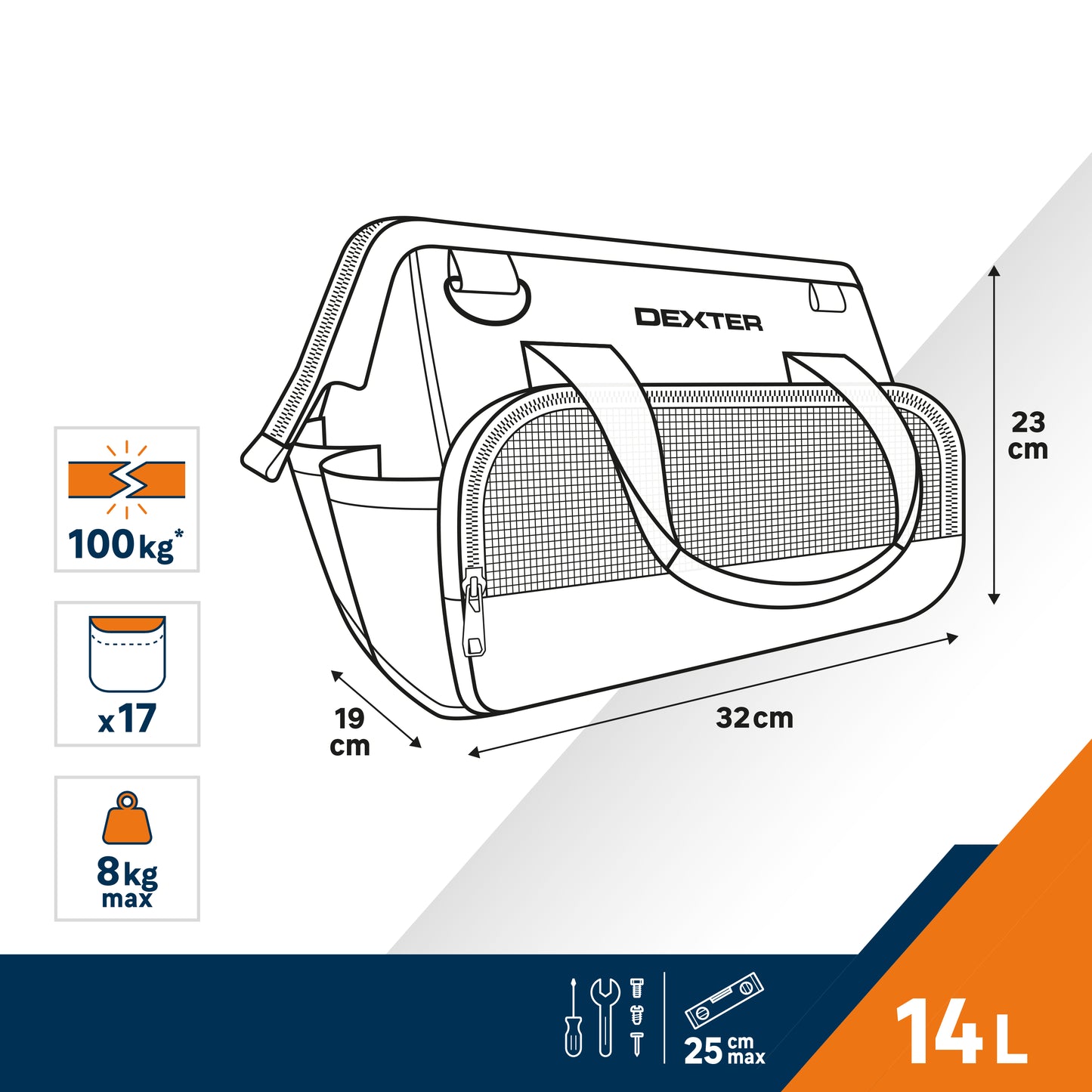 TOOL BAG - 14L DEXTER