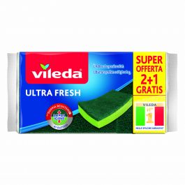 VILEDA ULTRAFRESH ABRASIVE SPONGE 2+1