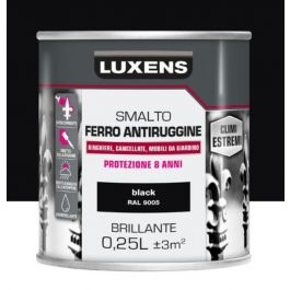 IRON ENAMEL RUSTPROOF BRILLIANT BLACK 250ML LUXENS