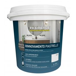 TWO-COMPONENT WATER-BASED SATIN WHITE TILE RESINENCE 2 LT
