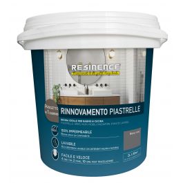 TWO-COMPONENT WATER-BASED SMOKE GRAY SATIN TILE RESINENCE 2 LT