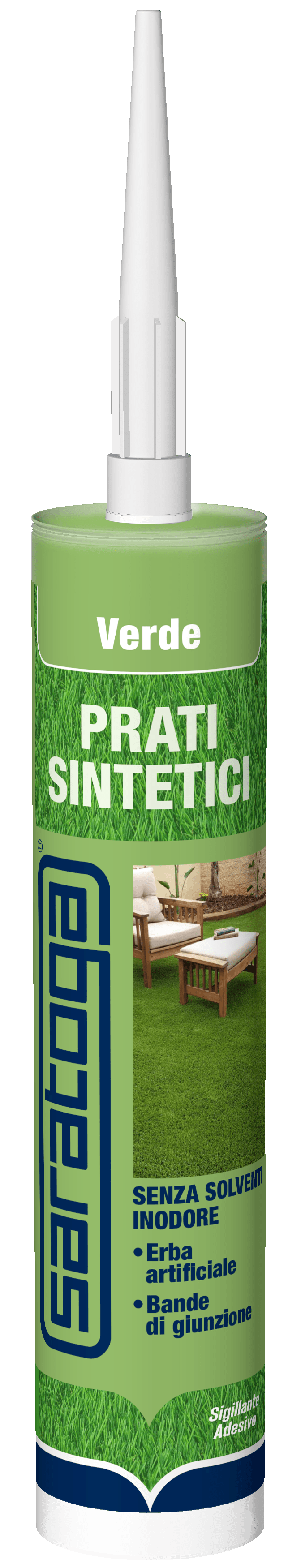 Bricocenter ACETIC SILICONE FOR SYNTHETIC LAWNS GREEN SARATOGA 290 ML