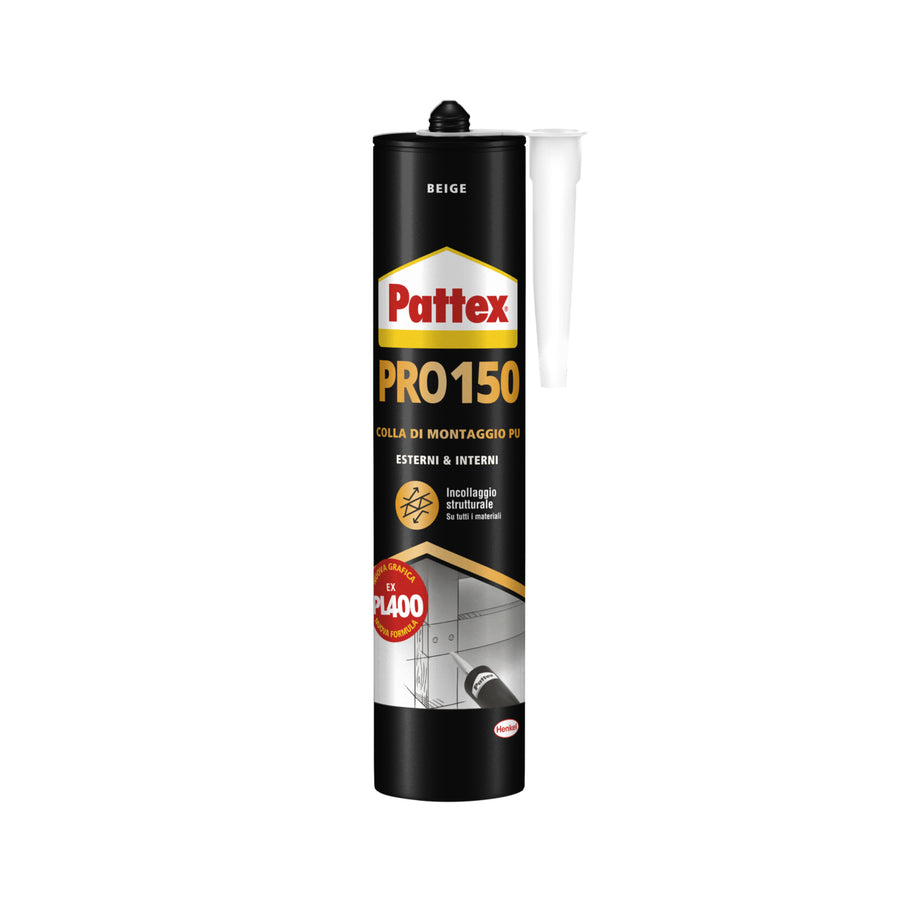 ASSEMBLY GLUE STRUCTURAL WORK POLYURETHANE BEIGE PRO 150 PATTEX 495GR