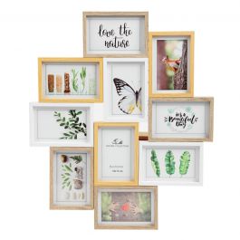 MULTIFOTO WOOD 56X47CM 10 PLACES NATURAL WOOD