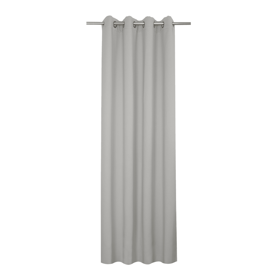 New Arel blackout curtain, grey, 140x280 cm, with eyelets