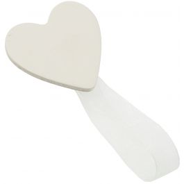 BLEACHED WOOD HEART MAGNET