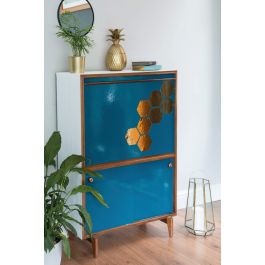 GLOSSY PETROLEUM ADHESIVE PLASTIC 45X200 CM