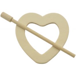 MINISPILL HEART 9CM BLEACHED