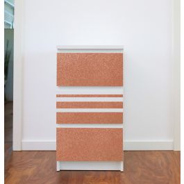 ADHESIVE PLASTIC GLITTER COPPER 45X150