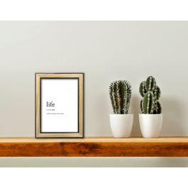 NATURAL AND BLACK WOOD FRAME 10X15 CM