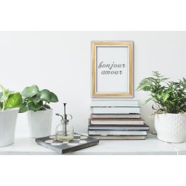 WOOD FRAME NATURAL AND WHITE 21X29.7CM