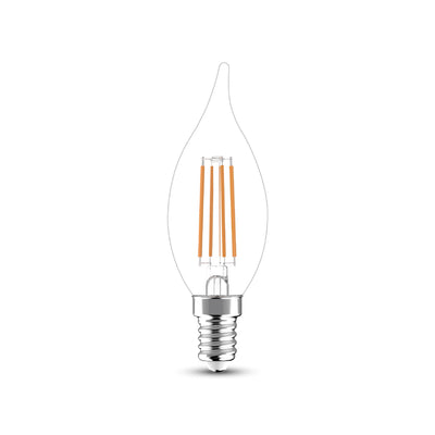LED bulb e14 =40w flame transparent natural light