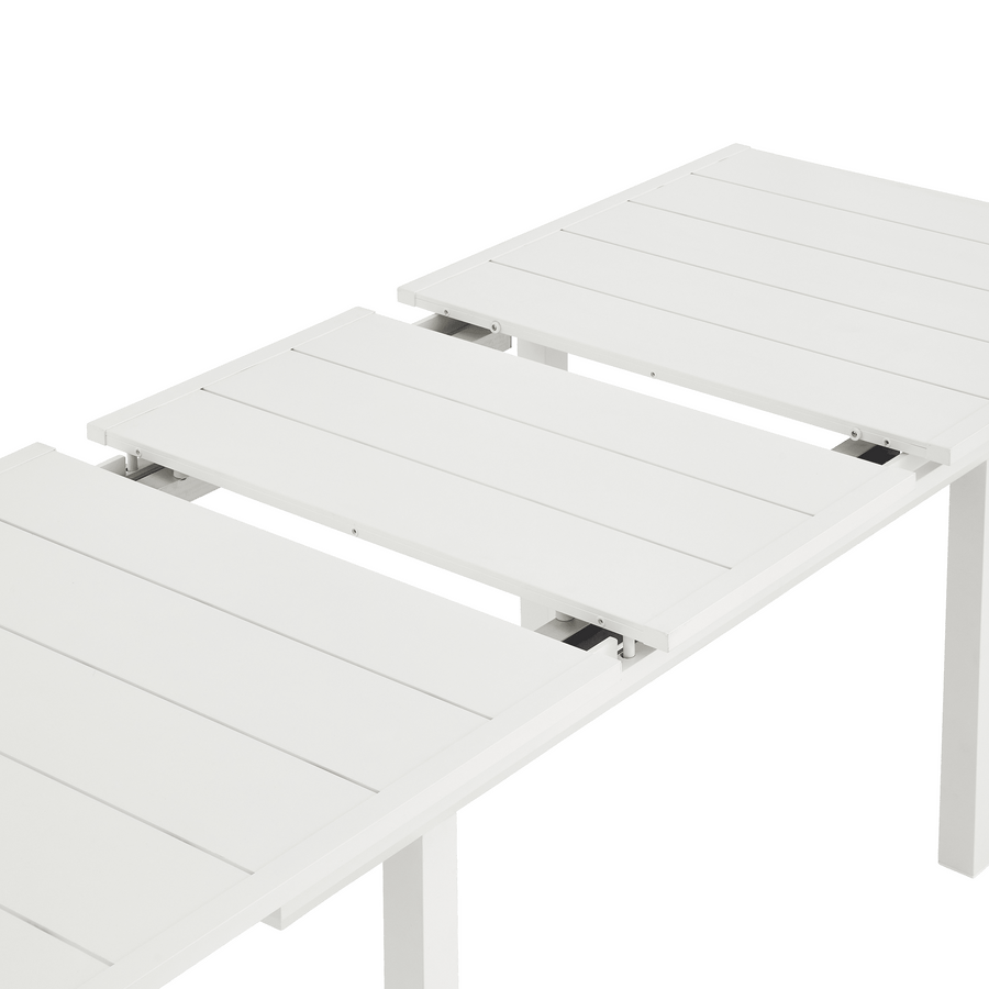 Odyssea table 188/244 x 100, all-white aluminium, Naterial