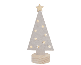 GRAY FELT TREE WITH MICROLED A B