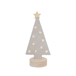 GRAY FELT TREE WITH MICROLED A B