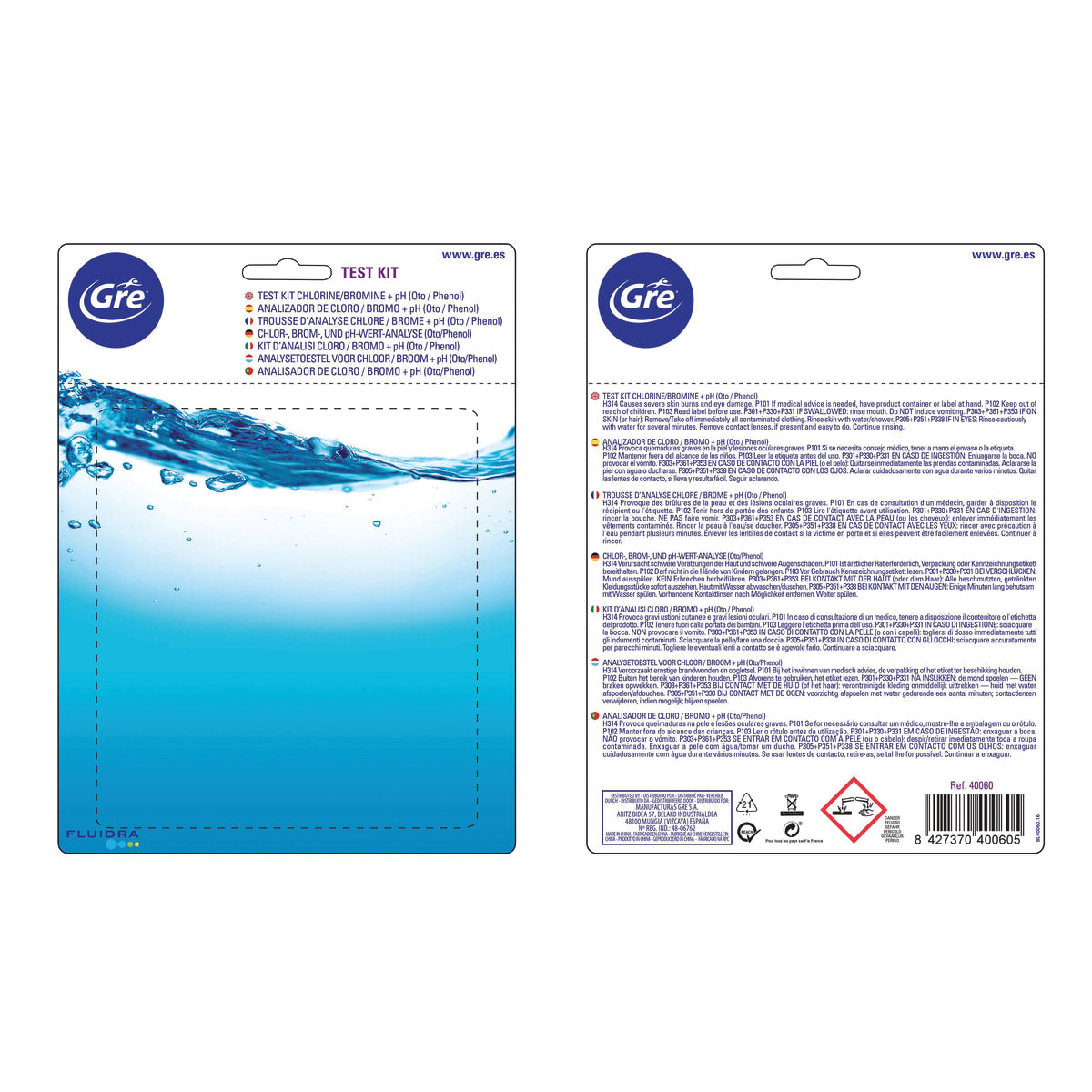CHLORINATION AND PH TEST KIT FOR SWIMMING POOLS