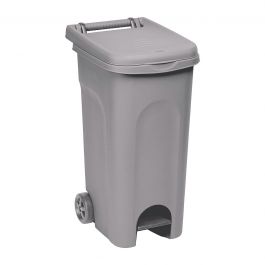 DUSTBIN WITH PEDAL GRAY DUST URBAN SYSTEM 80LT WITH WHEELS