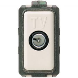 MAGIC WHITE MALE FEED-THROUGH TV SOCKET