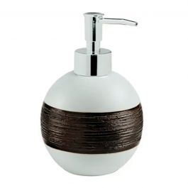 COUNTERTOP SOAP DISPENSER ALEXIA WHITE BRONZE CERAMIC