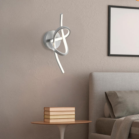 Applique taylor silver h38 cm led 15w luce naturale