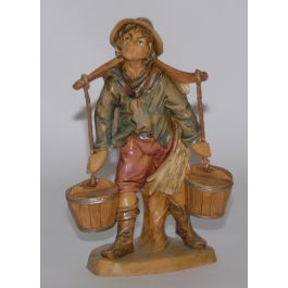 SHEPHERD WITH WATER 16 CM LUX COLOR WOOD