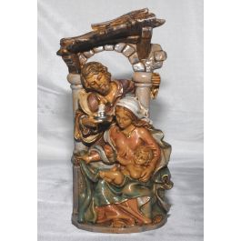 FIGURE 18 CM NATIVITY GROUP WOOD DECORATION