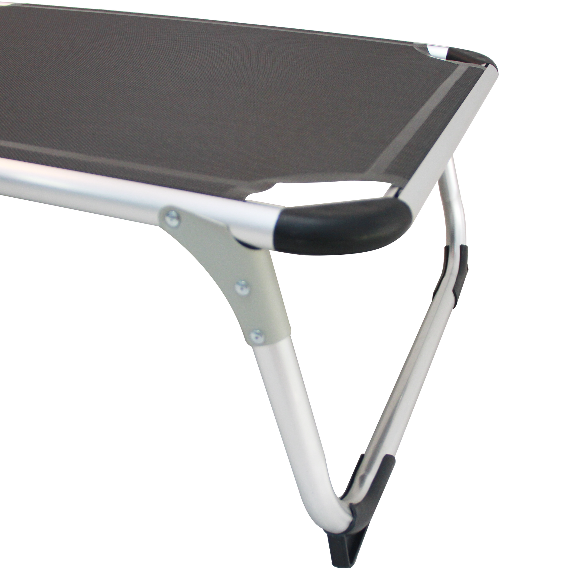 AZUR Folding sunbed with anthracite textile aluminum canopy