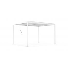 CALICANTUS BIOCLIMATIC PERGOLA 4X4X2.5 WHITE ALUMINUM SLAT COVER