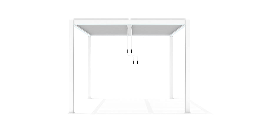 Bricocenter CALICANTUS BIOCLIMATIC PERGOLA 4X4X2.5 WHITE ALUMINUM SLAT COVER