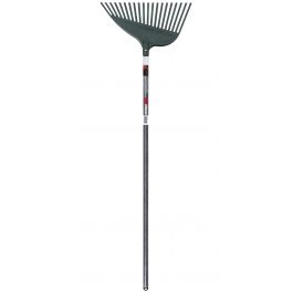 HASSO LEAF BROOM 20 TEETH WITH DIFFERENTIATED ELASTICITY FIBREGLASS HANDLE CM. 150