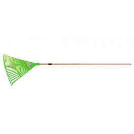 HASSO PLASTIC LEAF BROOM 20 FLAT TEETH WITH FSC BEECH HANDLE CM. 150