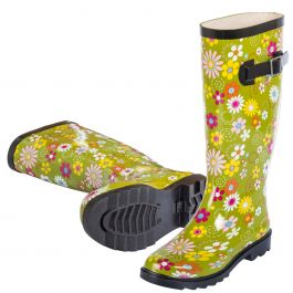 FLOWERED WOMEN'S GARDEN BOOT NO. 40