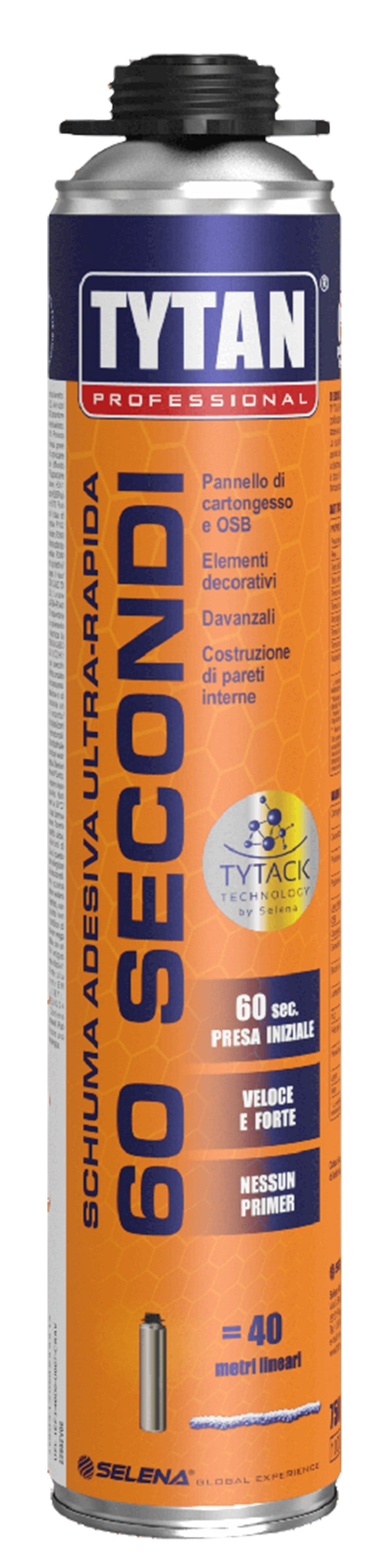 Bricocenter 60' TYTAN GUN 60' RAPID MULTI-SUPPORT ADHESIVE POLYURETHANE FOAM 750ML