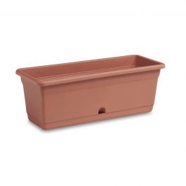 PORTOFINO BOX WITH WATER RESERVE CM 50X20 H18 LT 11 TERRA DI SIENA