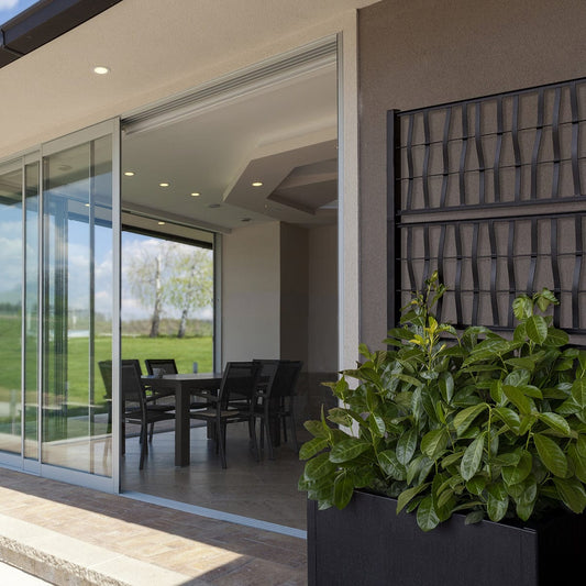 Bricocenter ETHICA PLANTER WITH ESPALIER CM 80X36 H140 ANTHRACITE