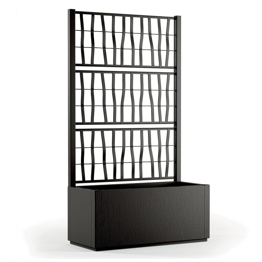 Bricocenter ETHICA PLANTER WITH ESPALIER CM 80X36 H140 ANTHRACITE