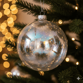 SET 4 PLASTIC CHRISTMAS BALLS BIANCOT