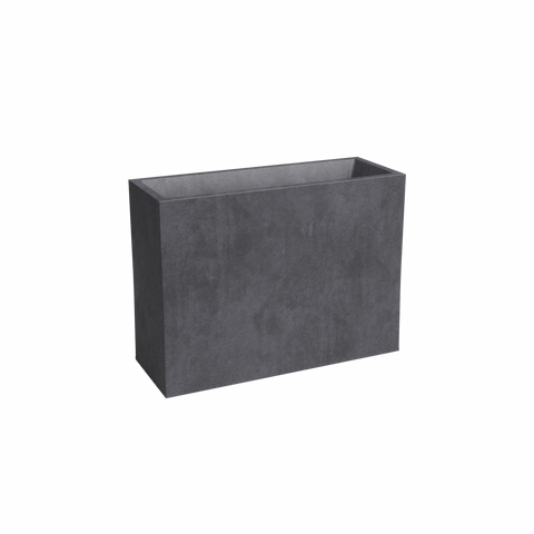Nevada Naterial tall planter, 80x30x68, anthracite