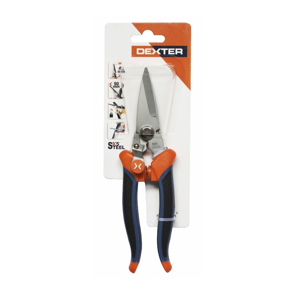 Bricocenter DEXTER SHEET METAL SCISSORS WITH STEEL BLADES, LENGTH 19 MM