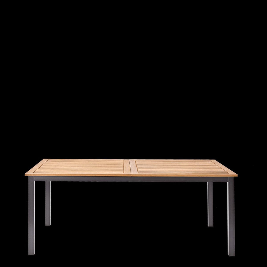 Bricocenter TAVOLO ALLUNGABILE ORIS NATERIAL 6-8 POSTI RETTANGOLARE ALU. TOP LEGNO 99X180-240XH75