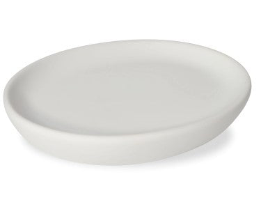 WHITE CERAMIC SOAP DISH CHLOE