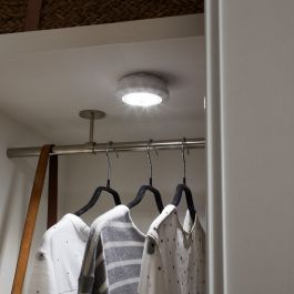 PUSH LIGHT TANA PLASTIC WHITE D8 LED 0,8W NATURAL LIGHT WITH BATTERY WITH SENSOR