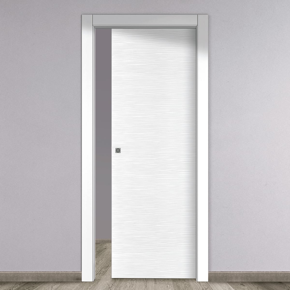 WHITE LOUVRE SLIDING DOOR 70X210