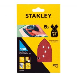 ABRASIVE FOR MOUSE WOOD SANDER 140X98MM GRIT 180, 5 PIECES