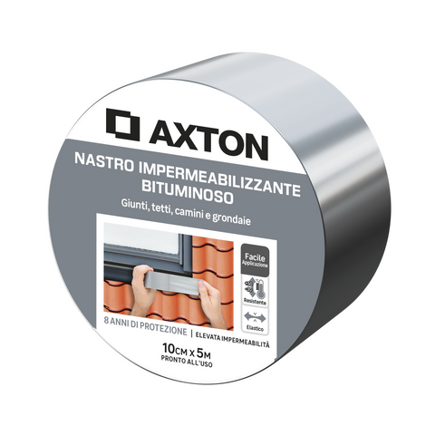 Axton bituminous waterproofing tape, silver grey, W10 cm x 5 m